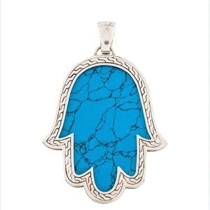 John Hardy Hamsa Pendant. Sterling Silver with 20" Necklace